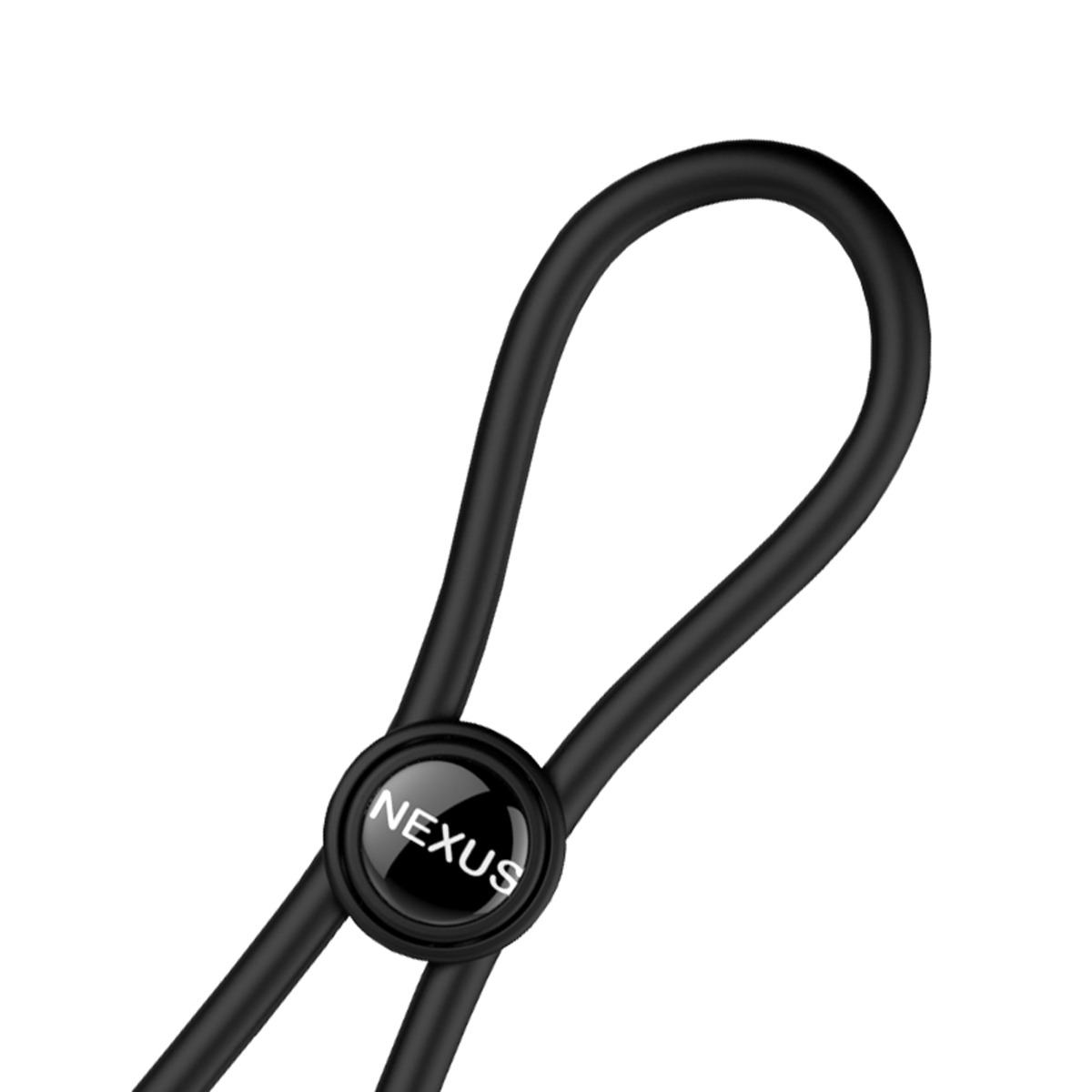 FORGE Single Adjustable Lasso Silicone Cock Ring - Black