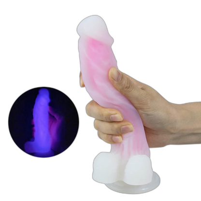 Aurora - 7.3 Inch Glow In The Dark Dildo - Silicone Dildo