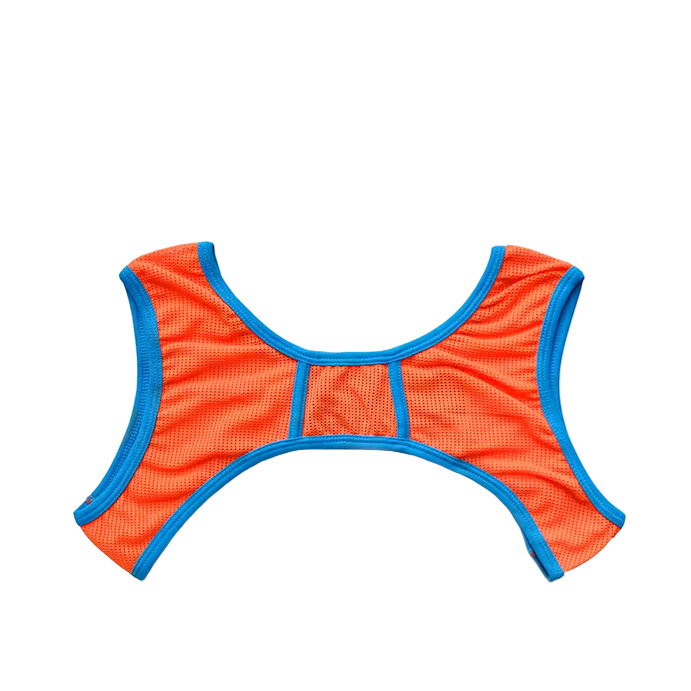 Dog & Master Mesh Harness Orange/Blue