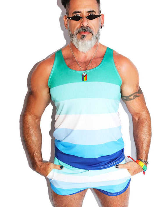 Pride Gay Flag All Over Racerback Print Tank Top