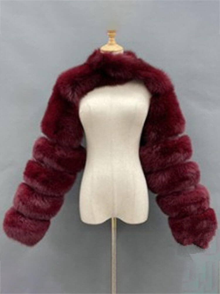 Men's Fashion Sexy Faux Fur Cropped Shawl