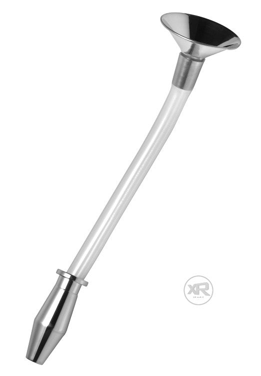 Stainless Steel Ass Funnel with Hollow Anal Plug