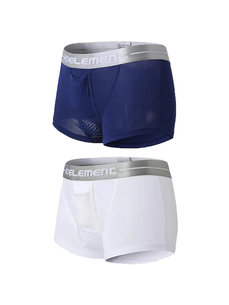 Aoelemen 2 Pack Modal Stretch Separate Pouch Boxer Briefs
