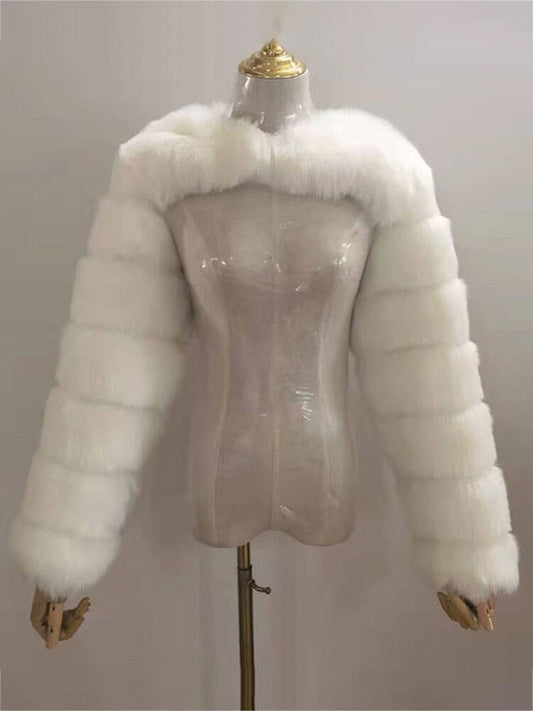 Men's Fashion Sexy Faux Fur Cropped Shawl