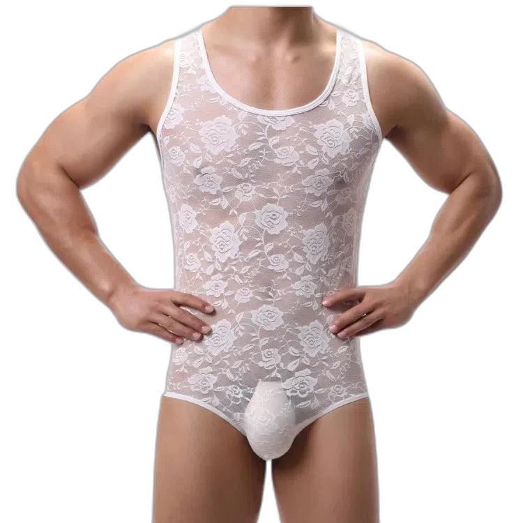Lace Flower One Piece Bodysuit