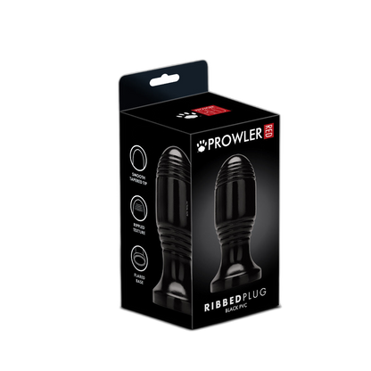 Prowler RED Ribbed Butt Plug Black