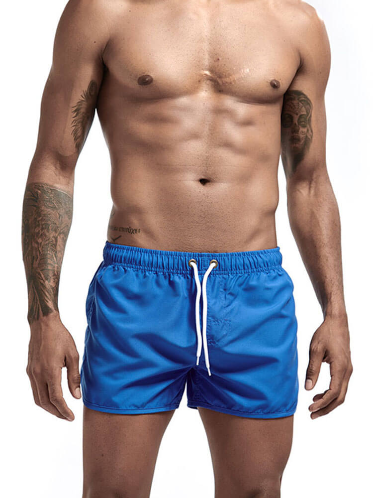 Men's Casual Athletic Drawstring Beach Shorts