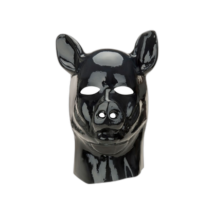 Prowler RED Latex Pig Hood Black
