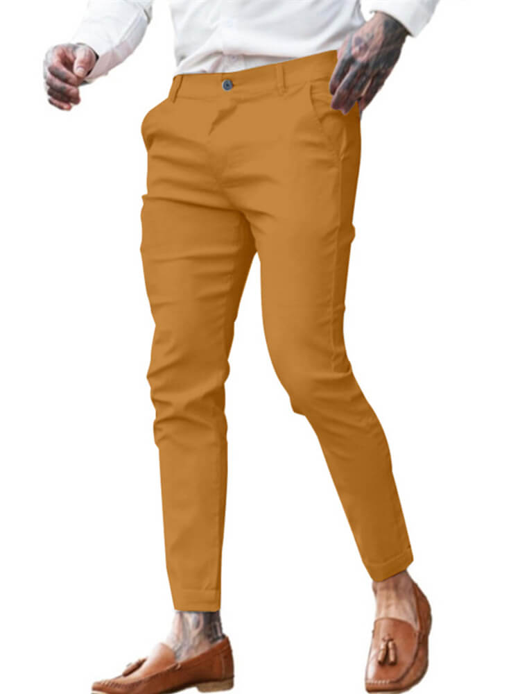 Men's Solid Color Slim Fit Street Fashion Pants