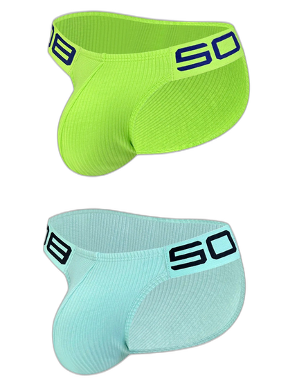 2 Pack Men’s Sexy Threaded Fabric Bikinis