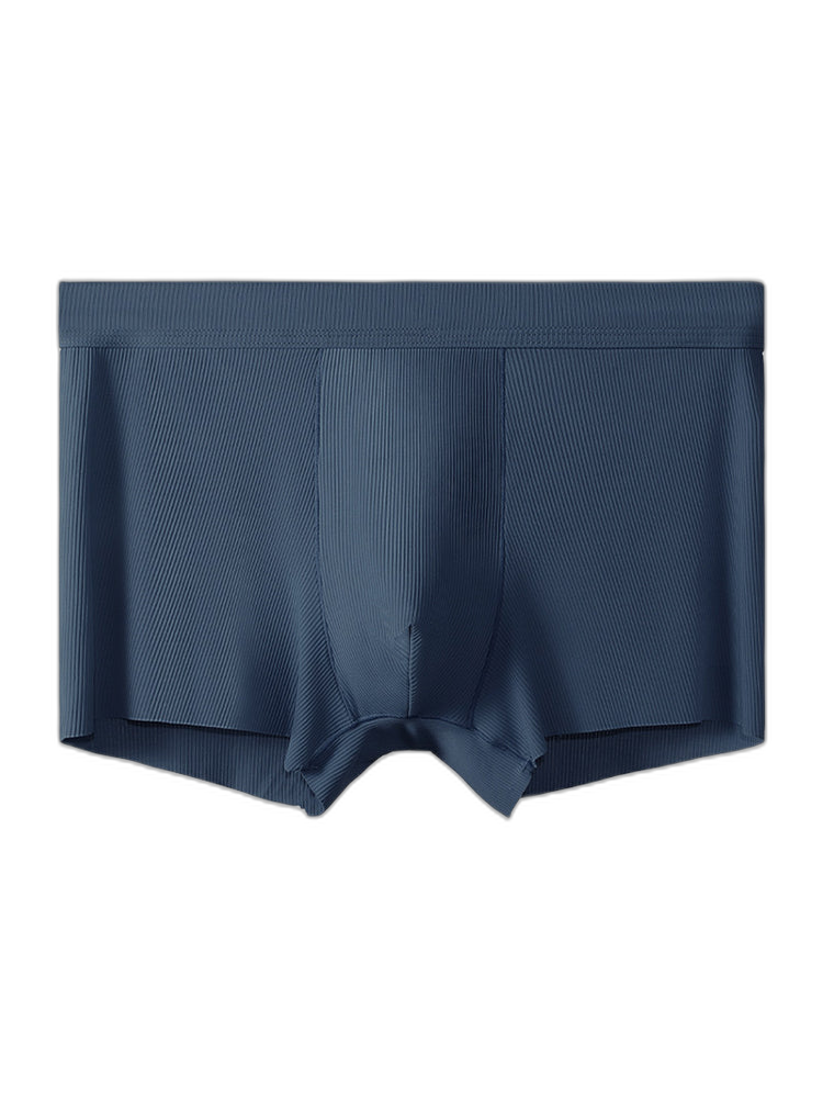 4 Pack Men's Ice Silk Seamless Trunks Underwear