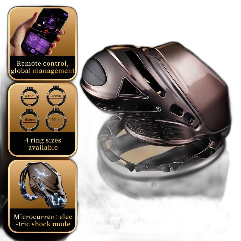 App Controlled Shock Chastity Cage And Key Box Bundle