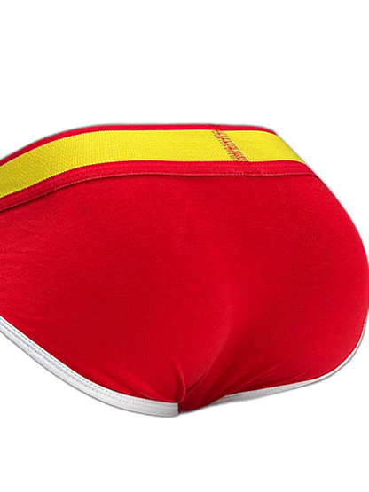2 Pack Men's Middle-Rise Cotton Sexy Briefs
