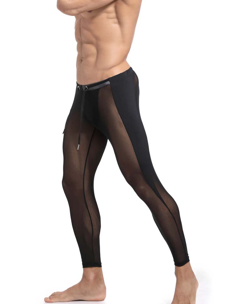 Men's High Elastic Transparent Sport Slim Pants
