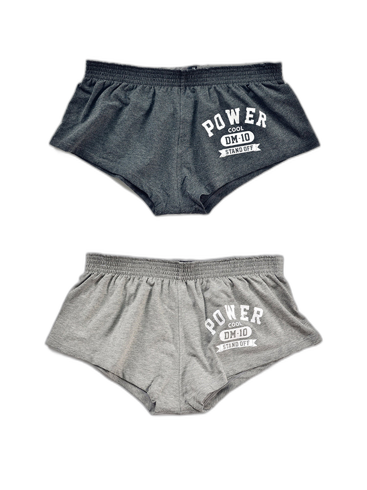 2-pack Men's DM Printed Lettering Low Waist Sexy Cotton Boxer Shorts