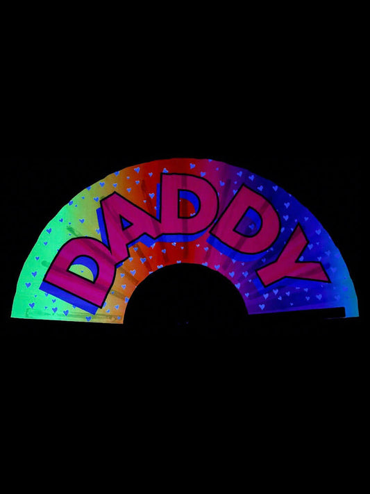 Fluorescent Laser Leopard Print Bar Disco Fan