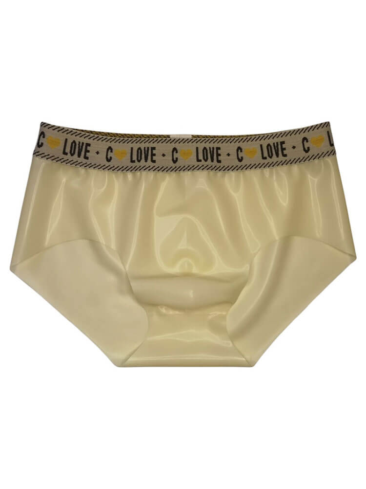Men's Sexy Seamless Semi-Transparent Latex Briefs