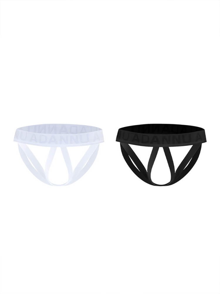 Men's Sexy Cut-Out High-Stretch Solid-Color Thong