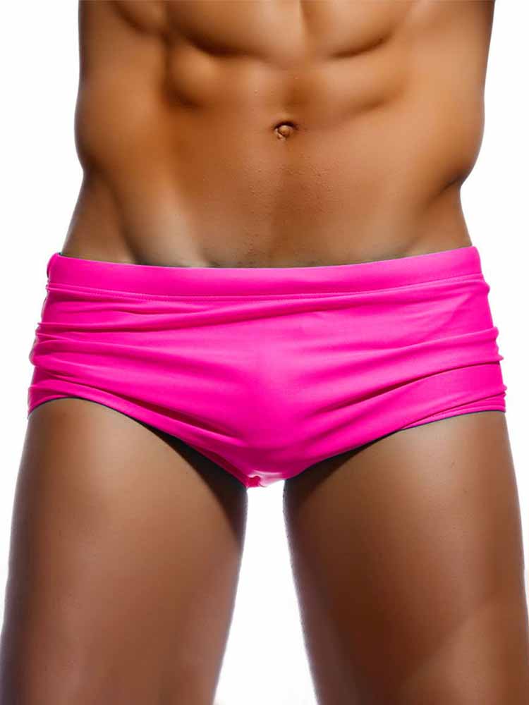 Men's Simple Solid Color Loose Swim Trunks