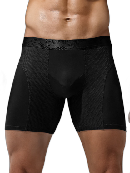 Men's Long Anti-Chafing Athletic Boxer Briefs