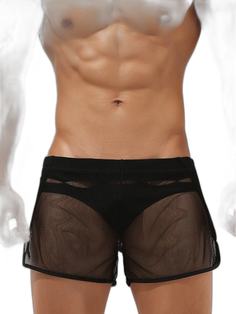 Men’s Sexy See Through Mesh Boxer Shorts