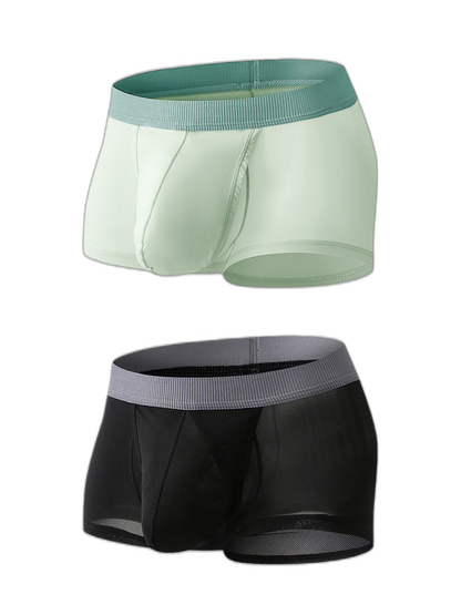 2 Pack Men's Ultra-Thin Trunks with Open Fly