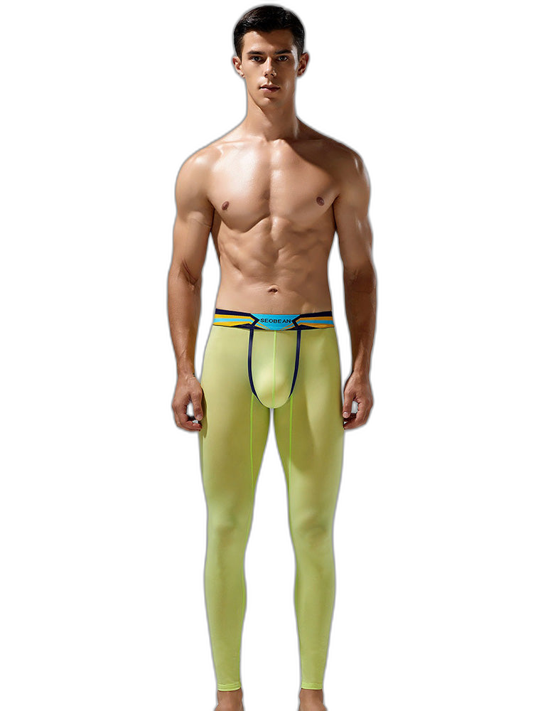 Men's Sexy Sport Long Johns With Large Pouch