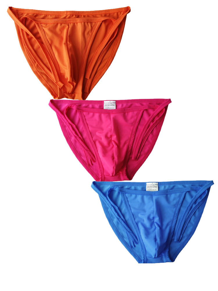 Men's Solid Colour Lace-up Sexy Swim Briefs