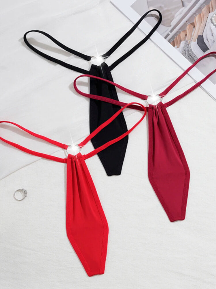 Men's Sexy Low-Rise Heart-Ring Thin Strap Thong
