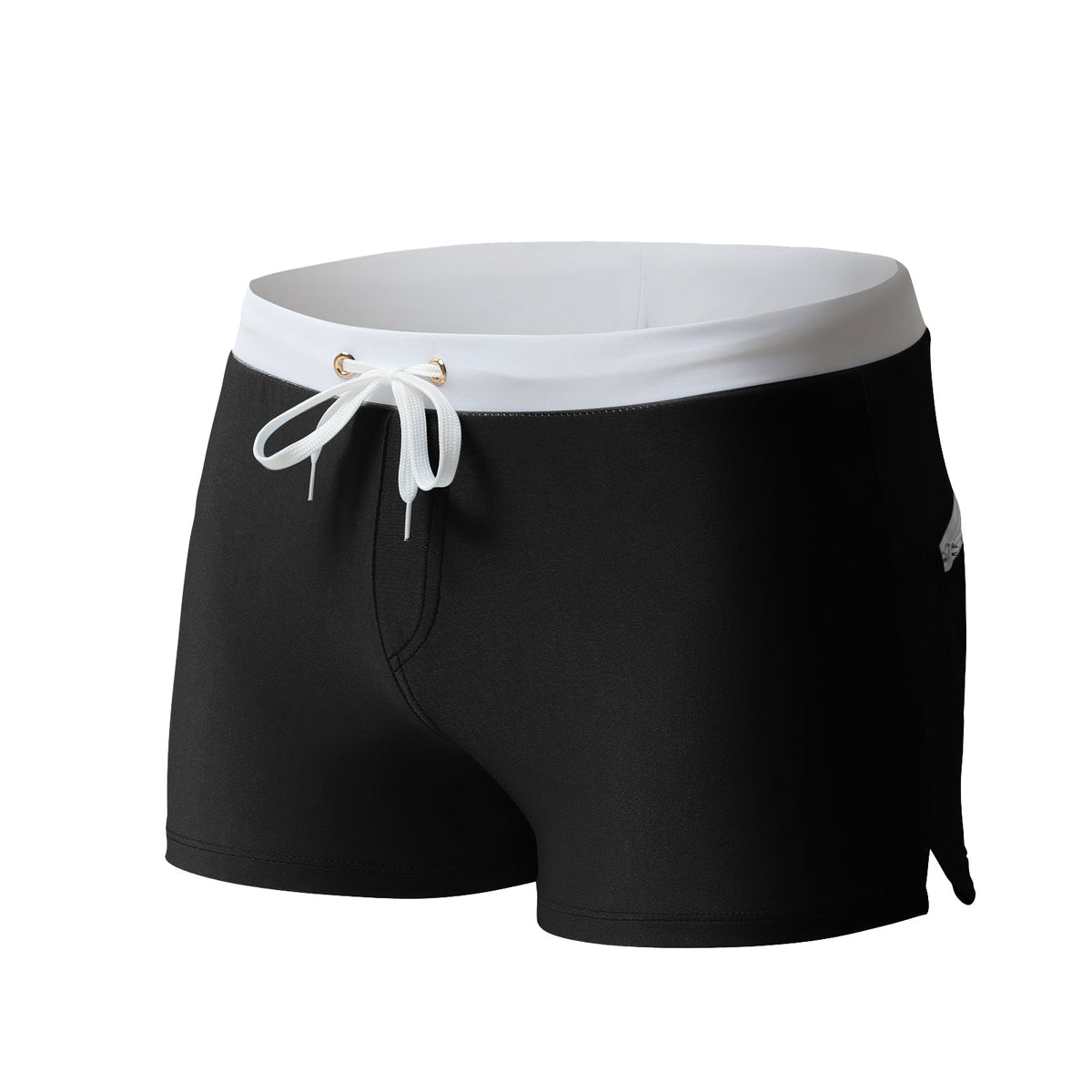 Men's Solid Color Beach Quick-drying Flat Swim Trunks