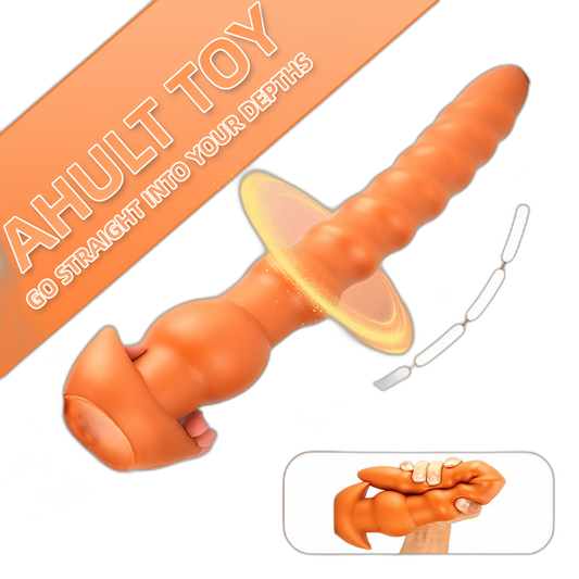 Cracker - Silicone Butt Plug - Deep Anal Sex Toy - Ribbed Anal Dildo - 3 Sizes