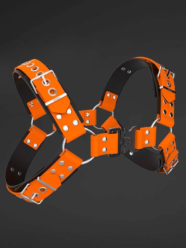 Men's Tactical Buckle Double-Layer Silicone Chest Belt