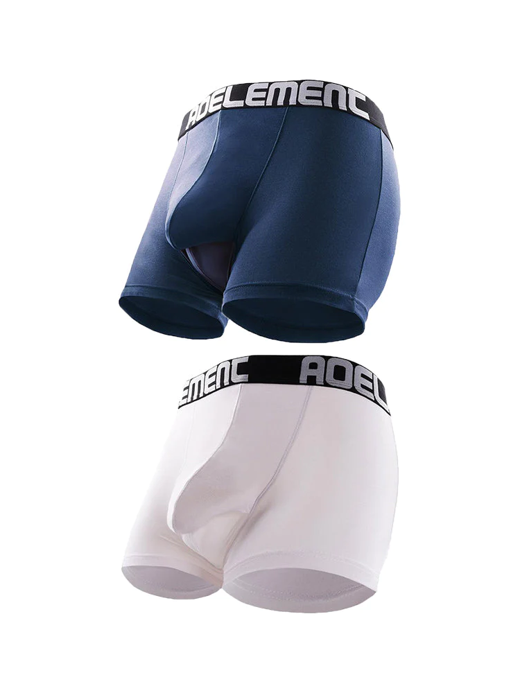 Aoelemen 2 Pack Modal Stretch Separate Pouch Boxer Briefs