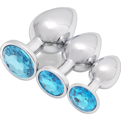 Jeweled Metal Butt Plug Set