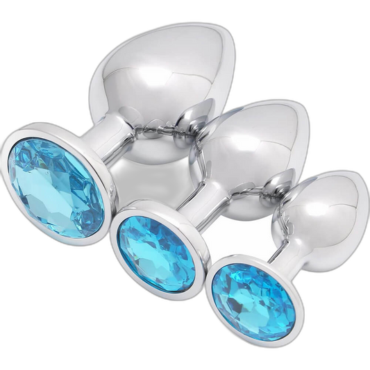 Jeweled Metal Butt Plug Set