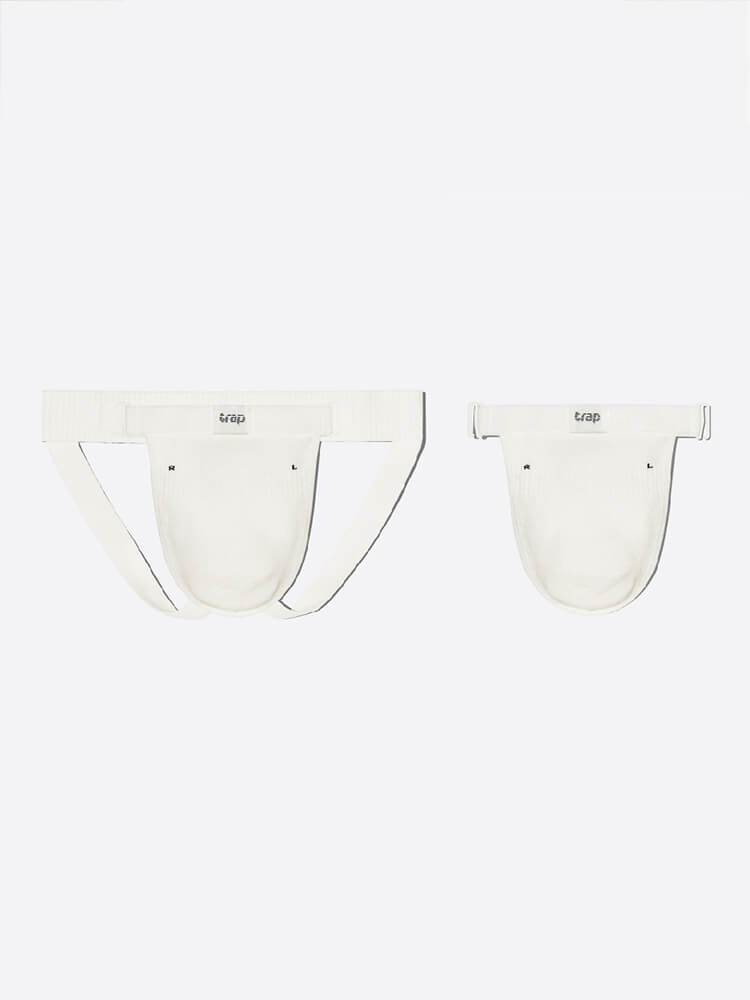 Men's Sexy White Sock Pouch Detachable Jockstrap