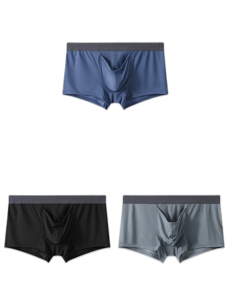 3 Pack Separate Pouch Trunks With Fly Front