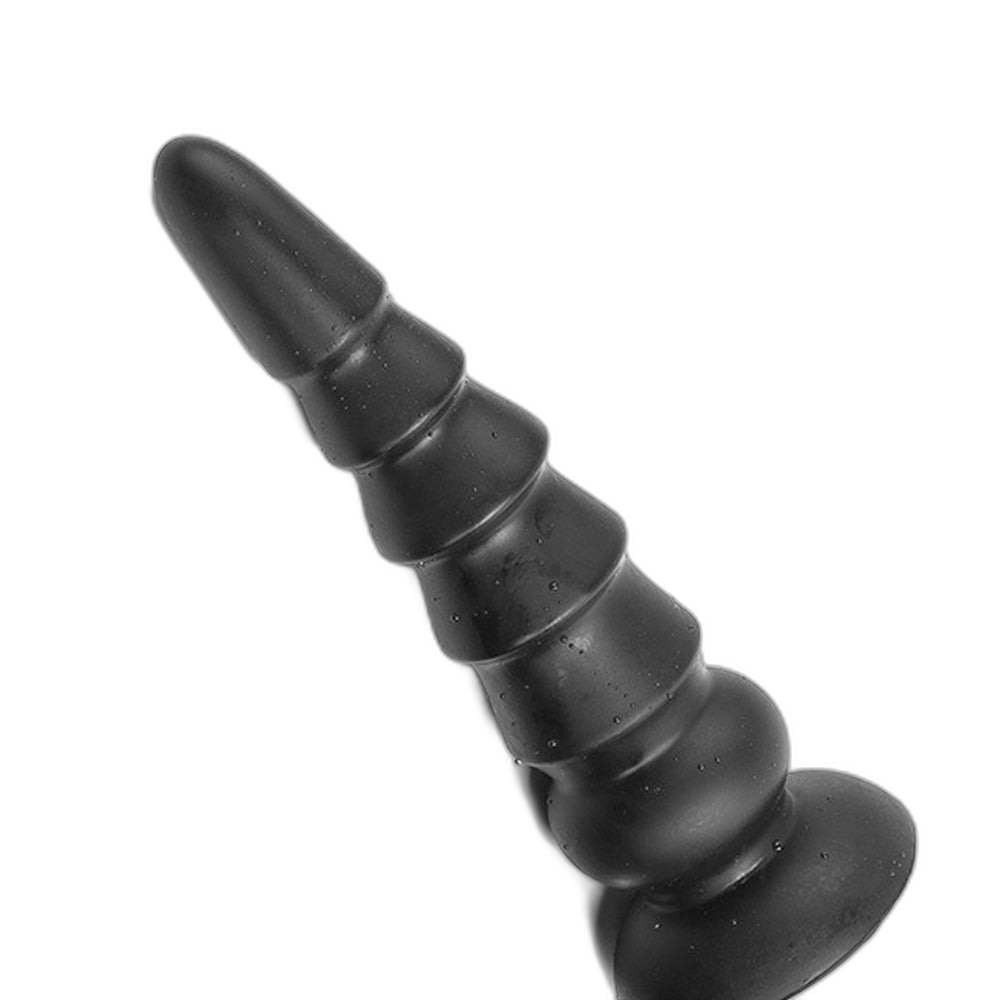 ELITE Liquid Silicone Ridge Rider 9.5 Inch Medium Black