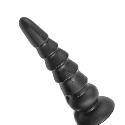 ELITE Liquid Silicone Ridge Rider 9.5 Inch Medium Black