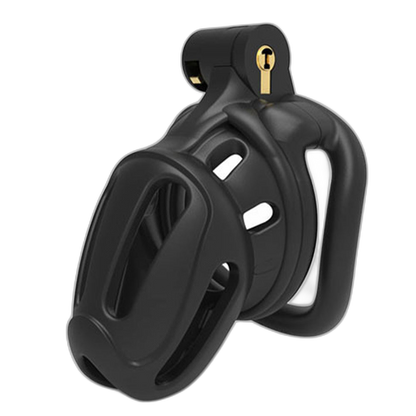 LOCK4D Armoured Bent Ring Chastity Cage