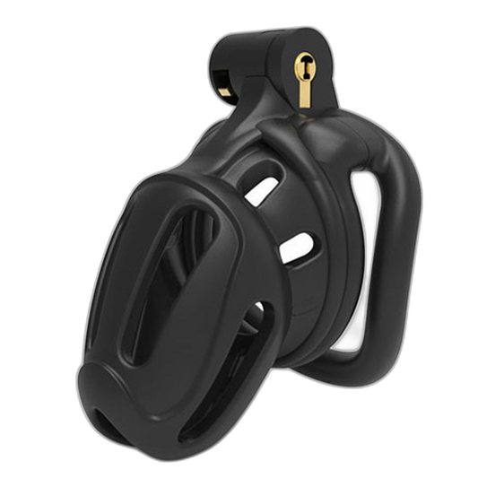 LOCK4D Armoured Bent Ring Chastity Cage