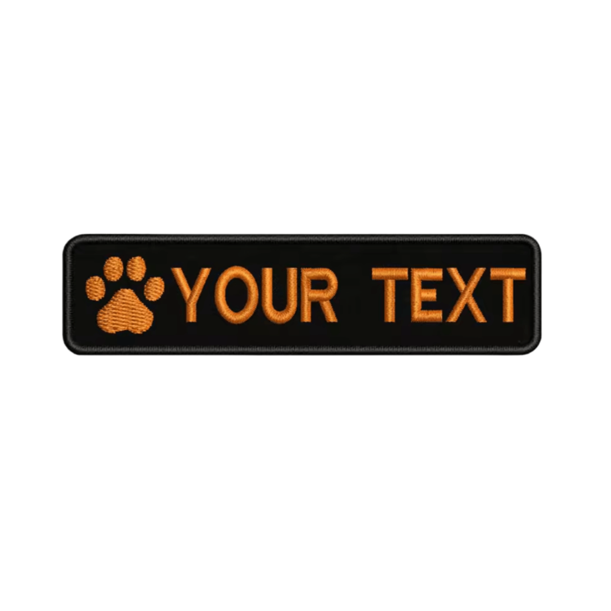 Custom Paw Patch 10cm X 2.5cm Orange