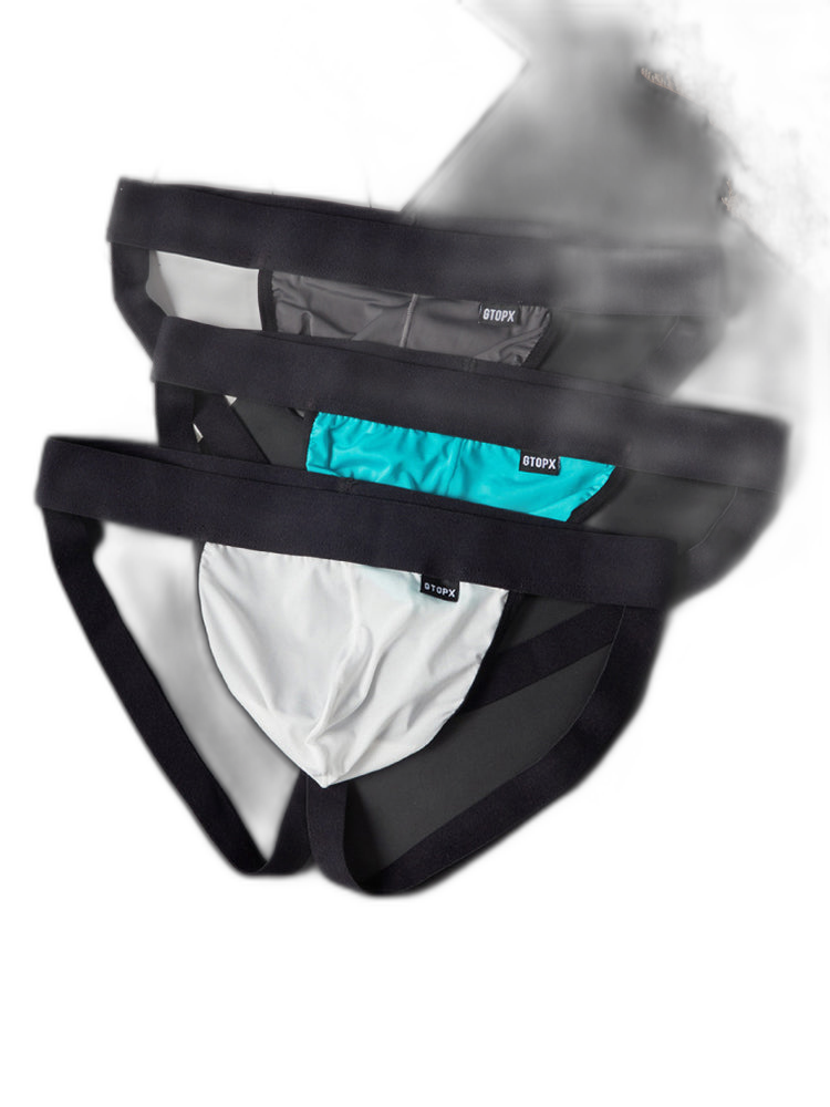 4-pack Men's Ice Silk Quick-Dry Breathable Mesh Jockstrap