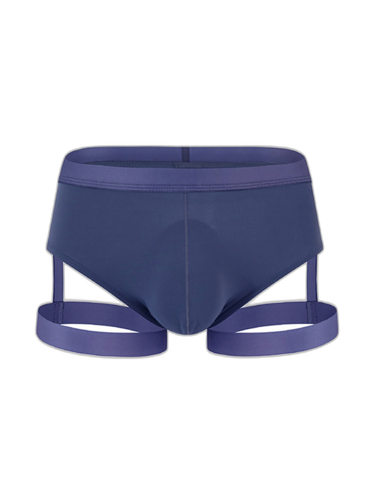Men’s Sexy Solid Color Suspender Briefs
