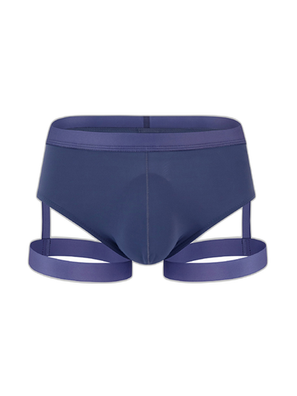 Men’s Sexy Solid Color Suspender Briefs