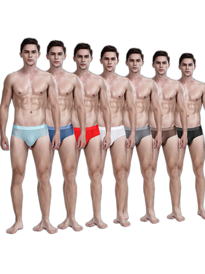 4 Pack Breathable Ice Silk Antibacterial Men's Briefs