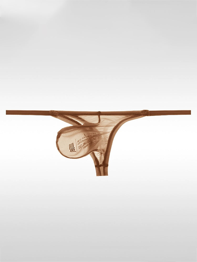 Men's Sexy Thin Ice Silk Low-waist Thong