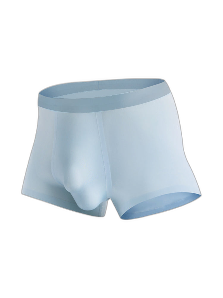 Men's Dual-Convex Gusset Comfy Waistband Ice Silk Trunks