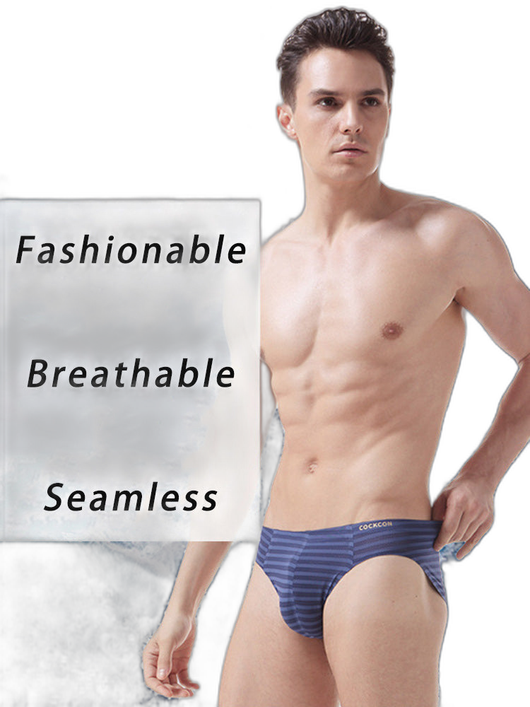 3 Pack Men's Mesh Nylon Breathable Solid Color Bikini