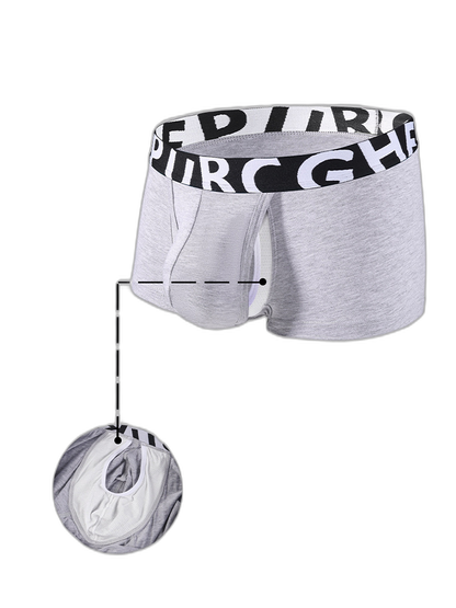 2 Pack Men's Separated Pouch Side Vent Design Trunks